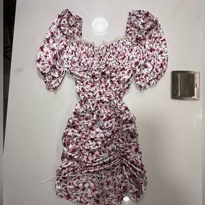 Spring 2020 for love & lemons ruched adjustable dress with built in bra NWT med